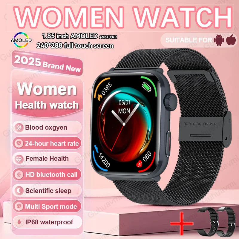 AI Health Smartwatch - HRV, PPG, NFC and IP68 Sports Tracking optoeletronics
