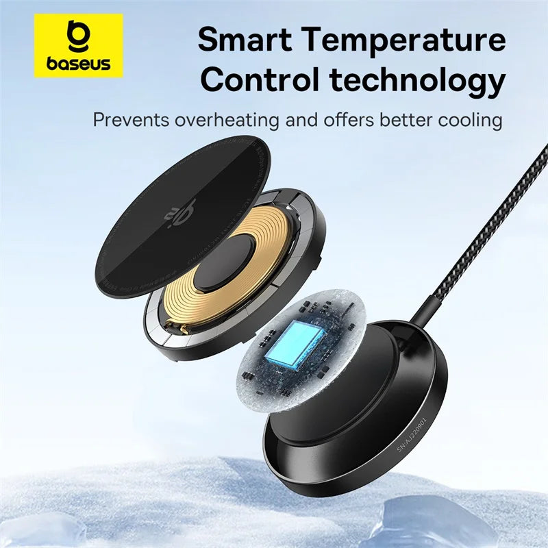 Baseus 15W Qi2 Magnetic Wireless Charger - Fast Charging Pad optoeletronics