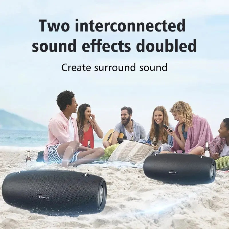 ZEALOT S67 60W Bluetooth Speaker - 14400mAh Waterproof Outdoor Audio optoeletronics