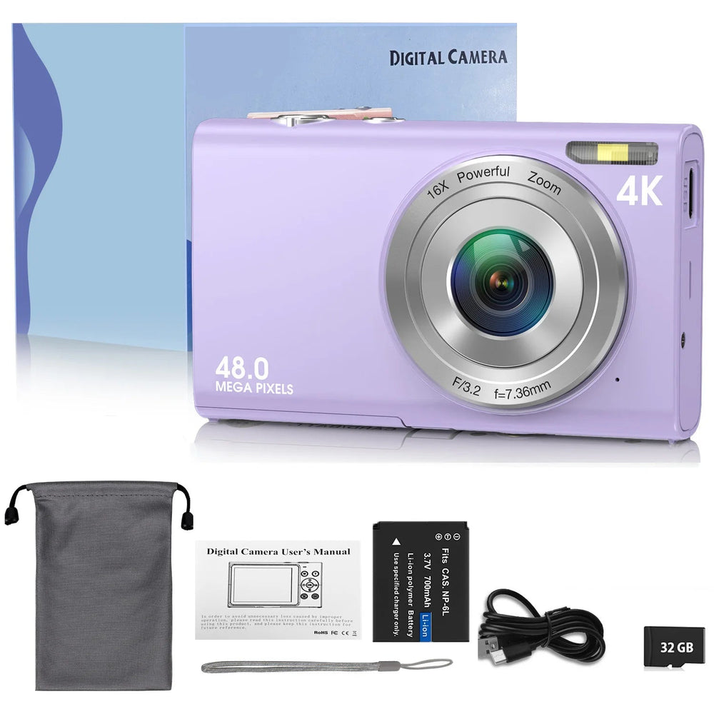 4K 48MP Autofocus Vlogging Camera with 2.8-Inch Display optoeletronics