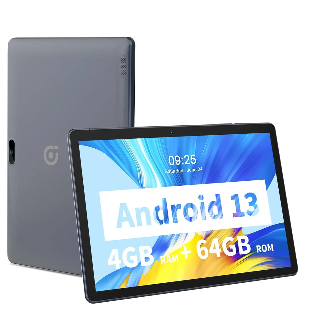 PRITOM 10 Inch Android 13 Tablet - 64GB, Quad Core, SIM Slot and GPS optoeletronics