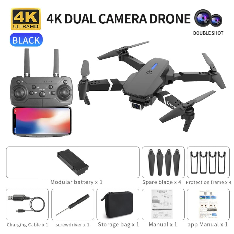 E88 Pro Foldable Drone - 4K Wide-Angle Camera optoeletronics