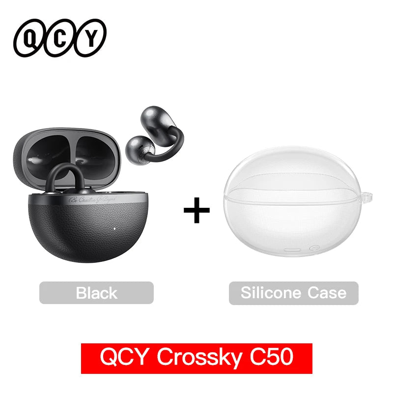 QCY Crossky C50 Open-Ear Earbuds - Bluetooth 6.0 4-Mic optoeletronics