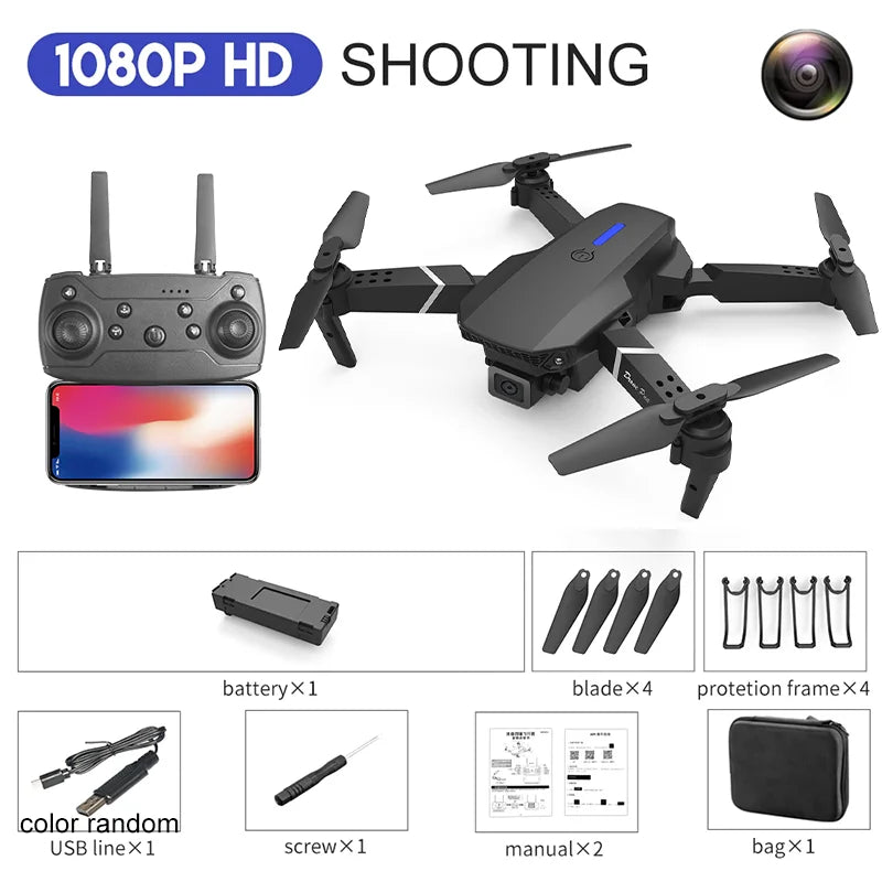 E88Pro 4K WiFi FPV Foldable Drone with Wide-Angle Camera optoeletronics