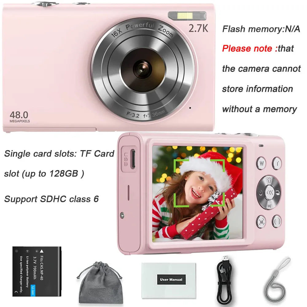 4K 48MP Autofocus Vlogging Camera with 2.8-Inch Display optoeletronics