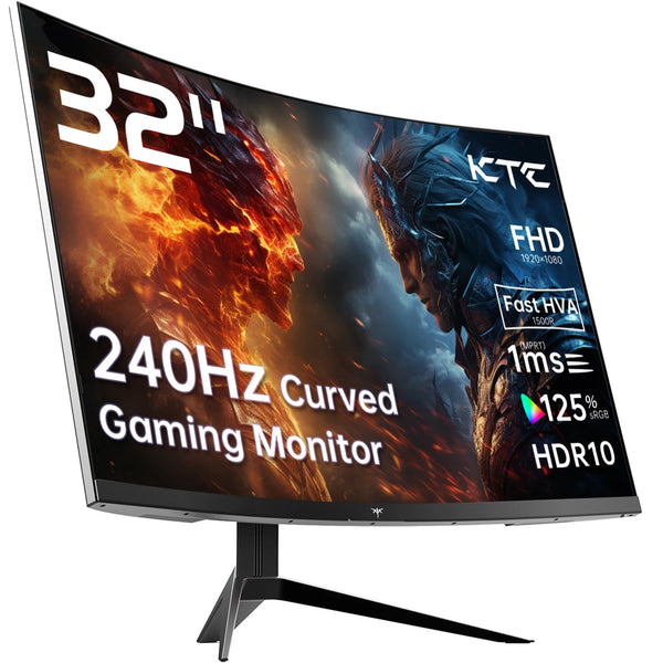 KTC 32-Inch Curved Gaming Monitor - 240Hz 1080P HDR Display