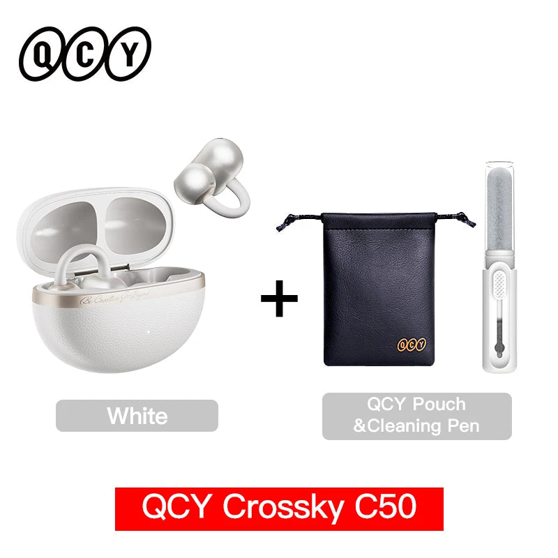 QCY Crossky C50 Open-Ear Earbuds - Bluetooth 6.0 4-Mic optoeletronics