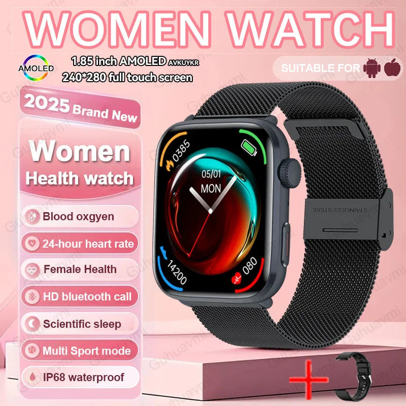 AI Health Smartwatch - HRV, PPG, NFC and IP68 Sports Tracking optoeletronics
