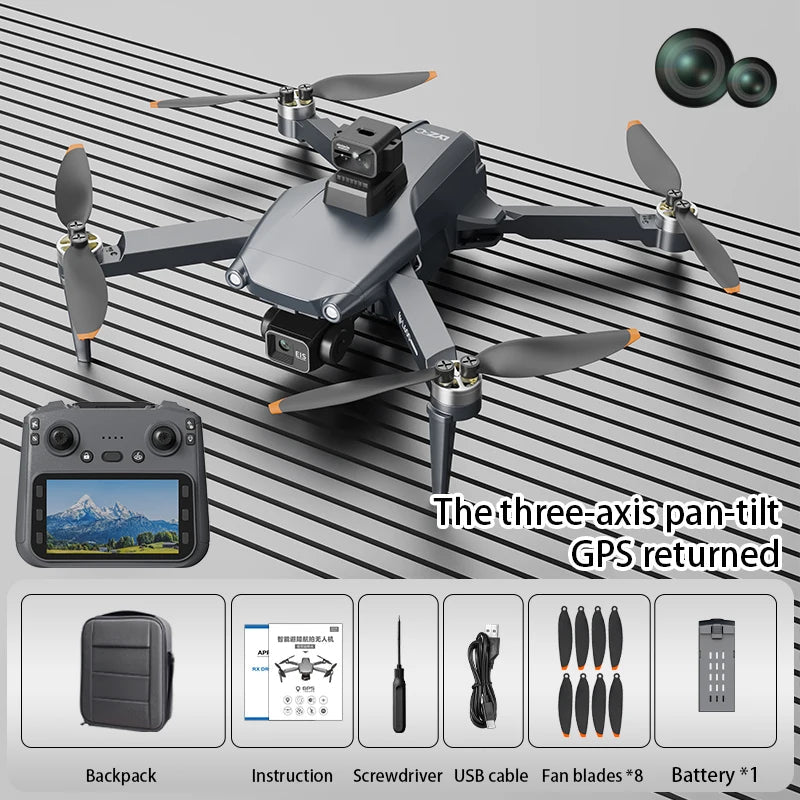L600 Pro Max Drone - 8K Camera 3-Axis Gimbal optoeletronics