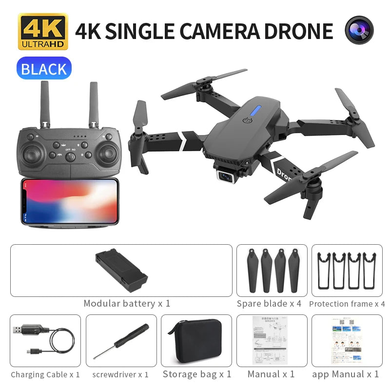E88 Pro Foldable Drone - 4K Wide-Angle Camera optoeletronics