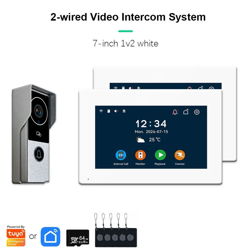ANJIELO 2-Wire 1080P Video Intercom Doorbell System optoeletronics