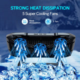 COOLCOLD Laptop Cooling Pad with 5 Quiet Fans and Phone Holder optoeletronics