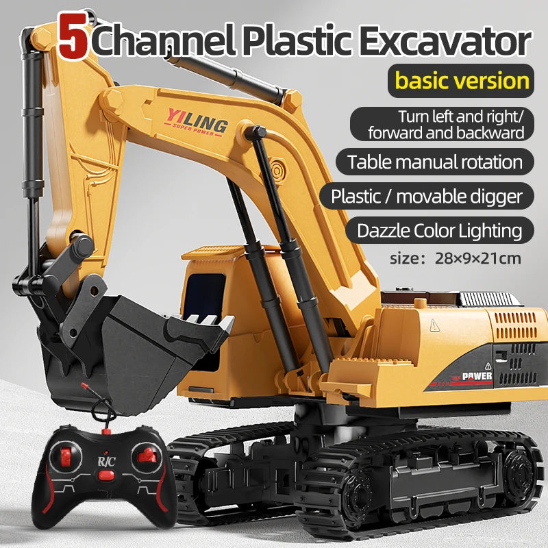 Alloy RC Excavator - Lights and Sound Engineering Vehicle optoeletronics