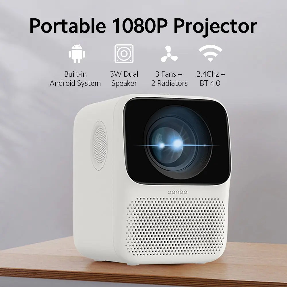 Wanbo T2 MAX Projector - 1080P Portable Home Theater optoeletronics