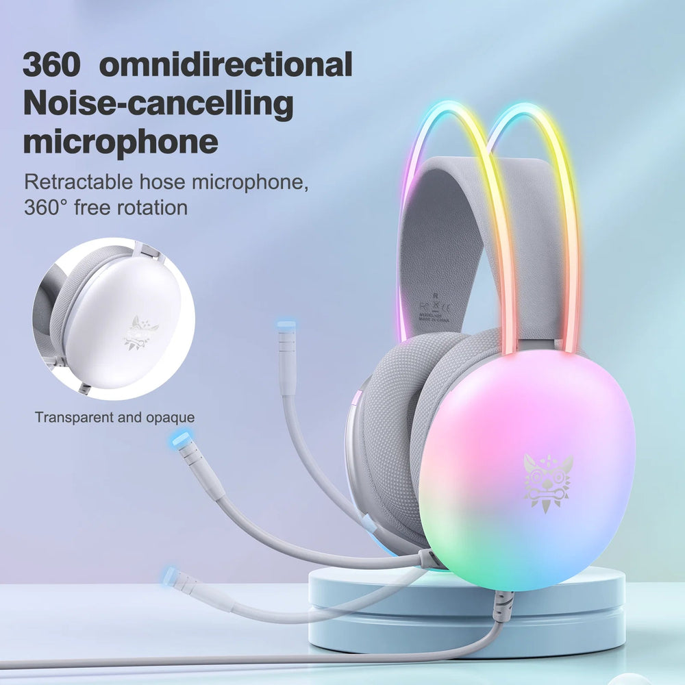 ONIKUMA RGB Gaming Headset - Wired Noise-Cancel Mic optoeletronics