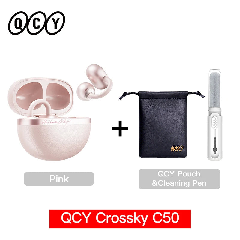 QCY Crossky C50 Open-Ear Earbuds - Bluetooth 6.0 4-Mic optoeletronics