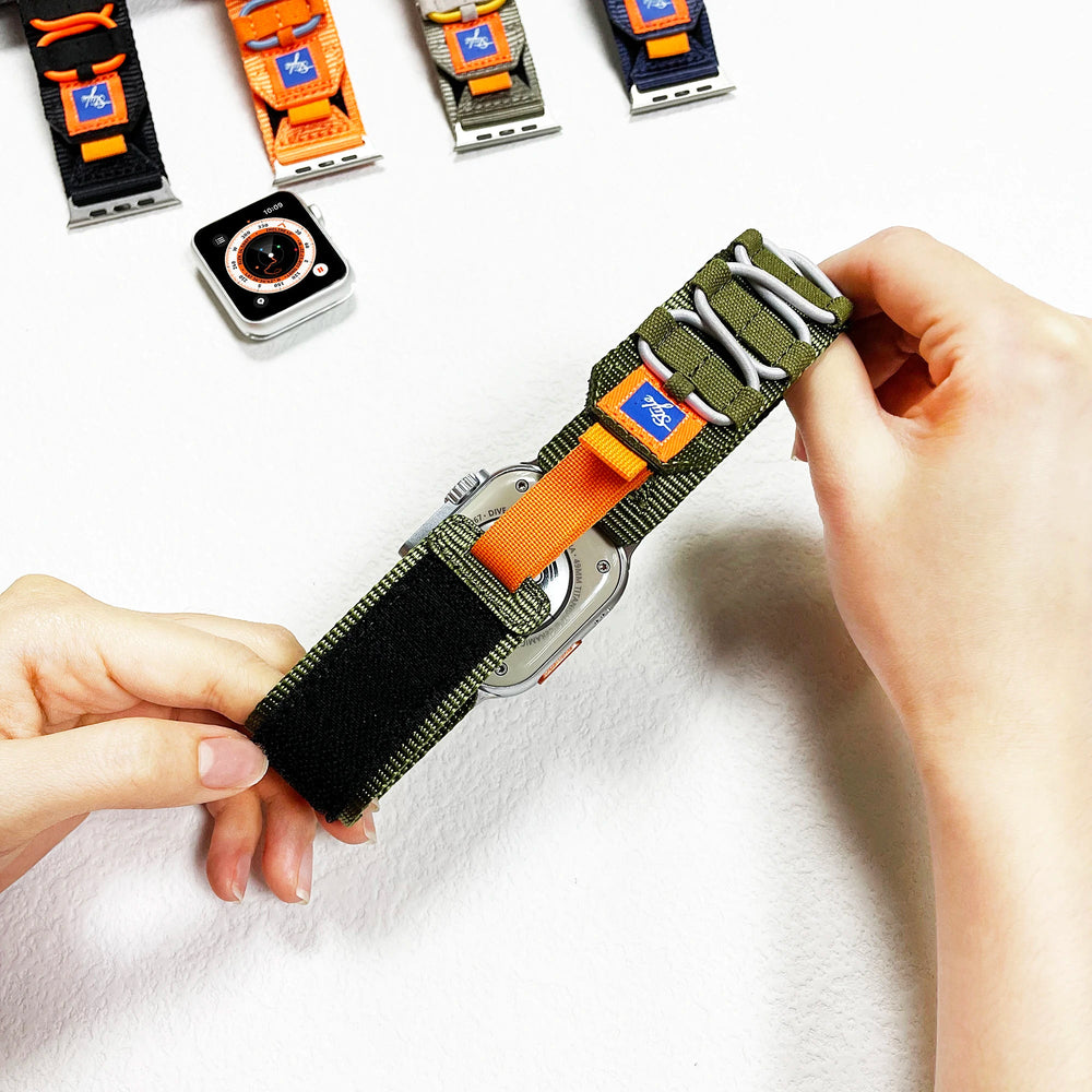 Apple Watch Tactical Nylon Band - 42mm to 49mm Sport Strap optoeletronics