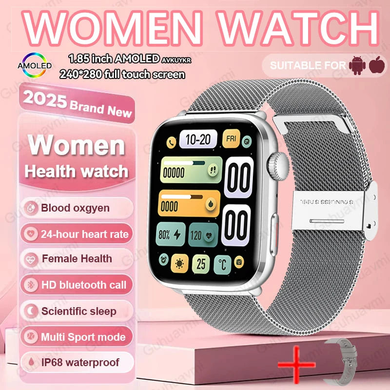 AI Health Smartwatch - HRV, PPG, NFC and IP68 Sports Tracking optoeletronics