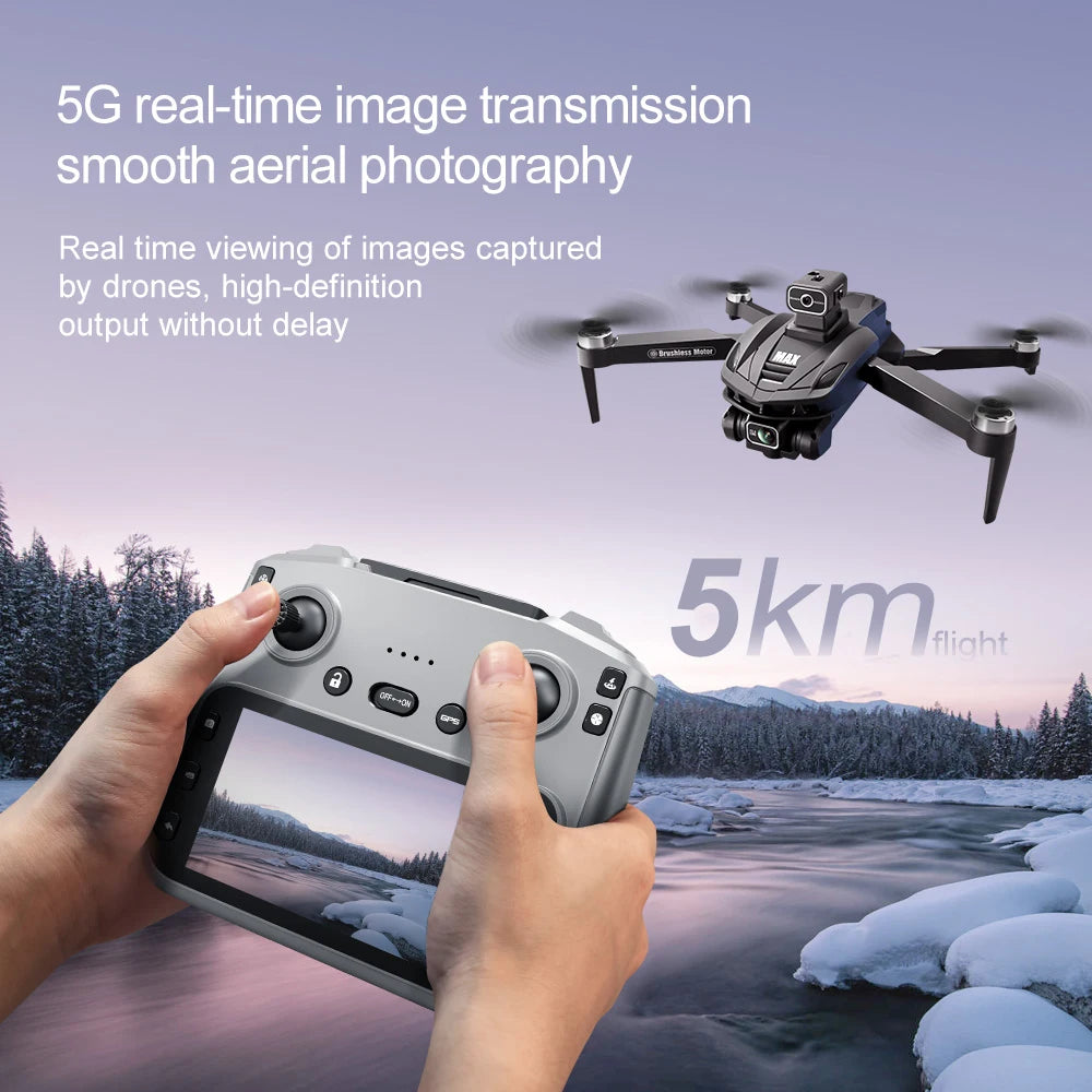 V168 Pro Max GPS Drone - 8K Camera Brushless Motors optoeletronics
