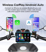 Jansite Motorcycle CarPlay GPS Display - IPX7 Waterproof DVR optoeletronics