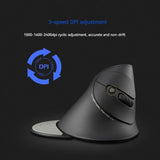 Zelotes F-17 Vertical Wireless Mouse with Adjustable DPI optoeletronics