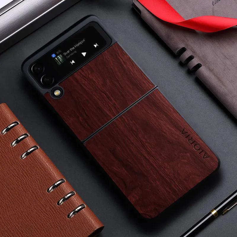 Bamboo Pattern Leather Case for Samsung Galaxy Z Flip - Protective Cover optoeletronics