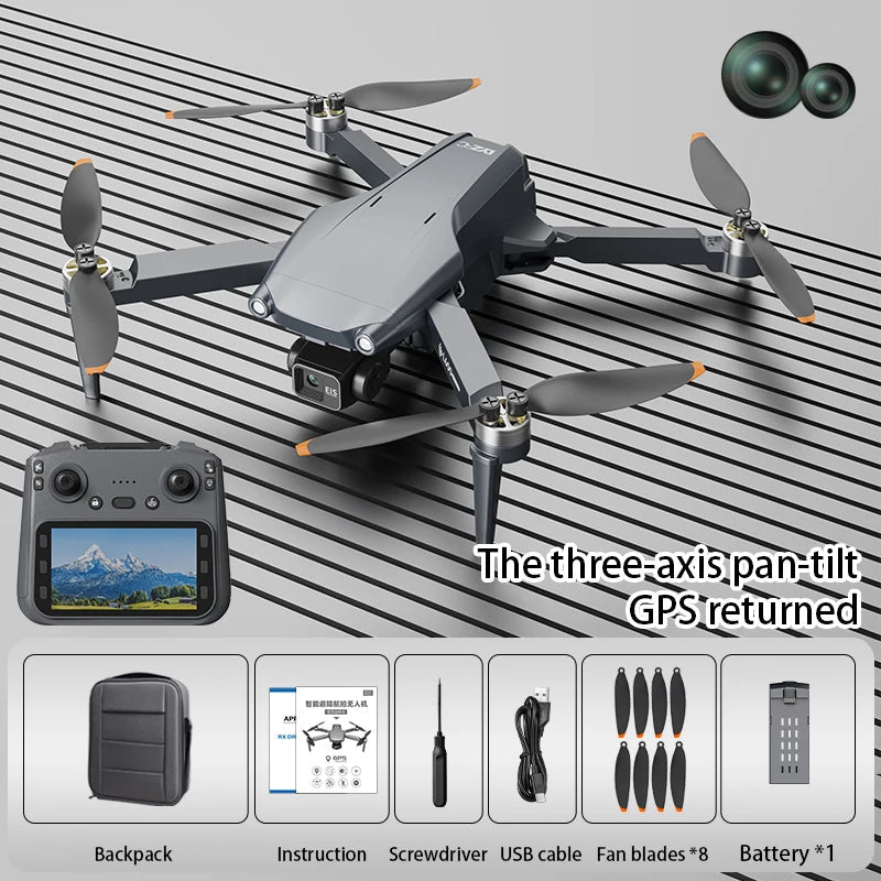 L600 Pro Max Drone - 8K Camera 3-Axis Gimbal optoeletronics
