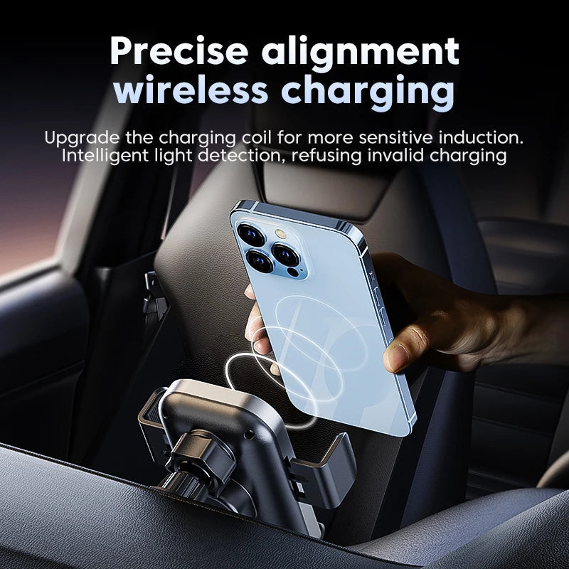 15W Car Wireless Charger Mount - Intelligent Auto-Clamping Holder optoeletronics