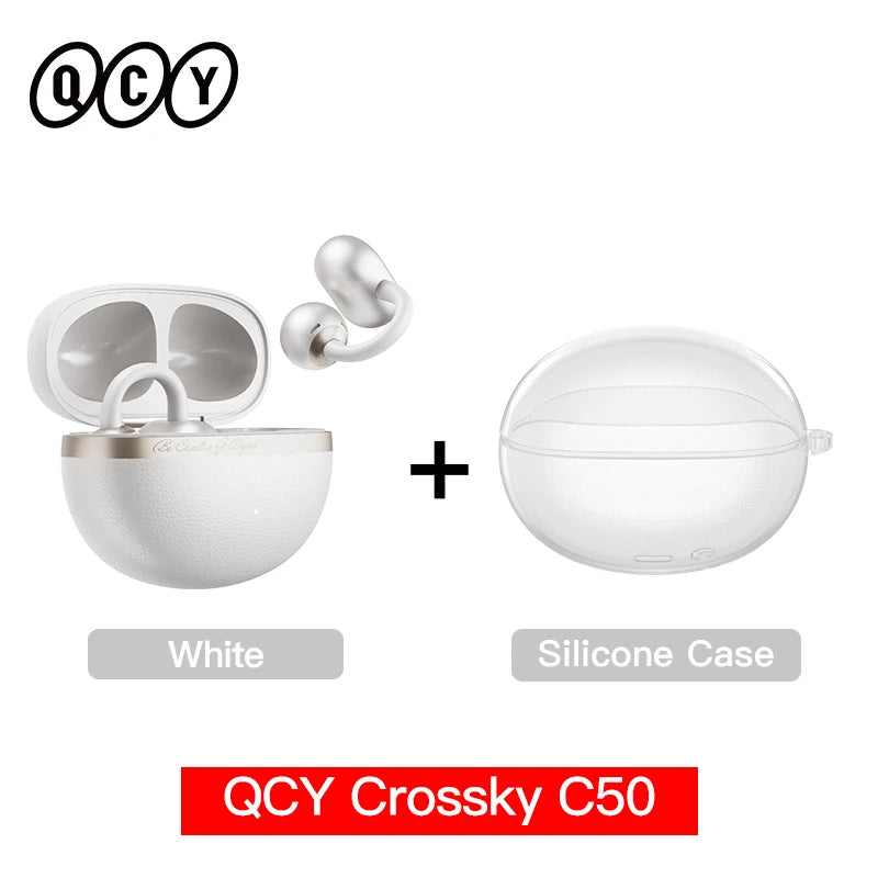 QCY Crossky C50 Open-Ear Earbuds - Bluetooth 6.0 4-Mic optoeletronics