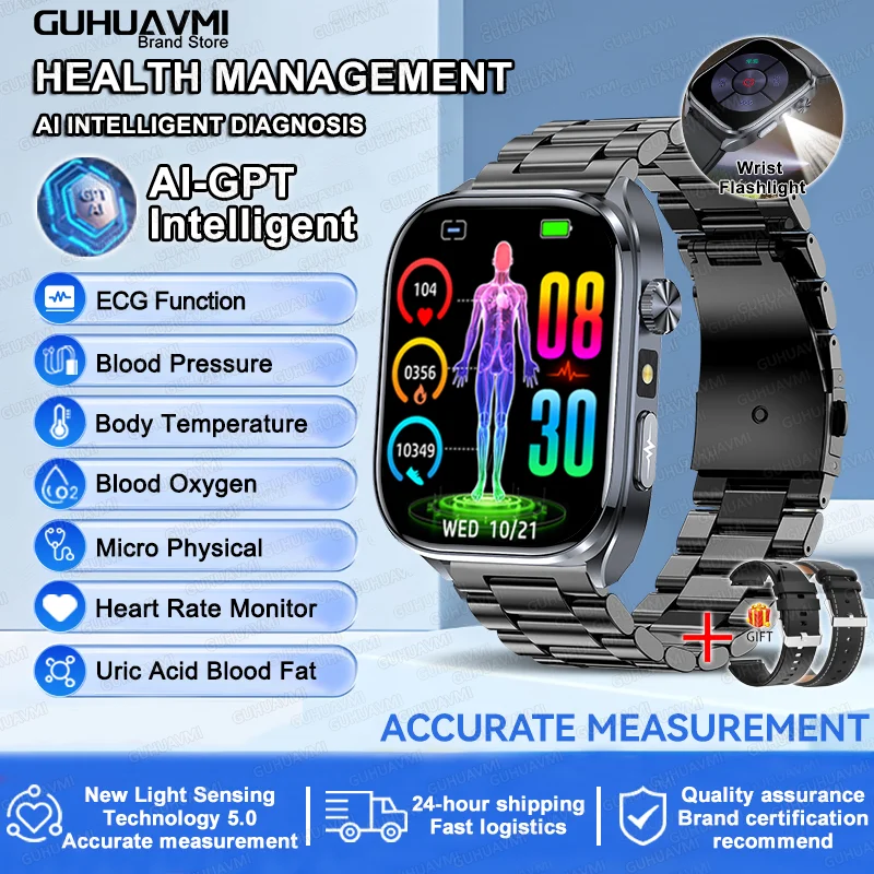 ECG Health Smart Watch - Heart Analysis, Blood Pressure and Bluetooth Call optoeletronics