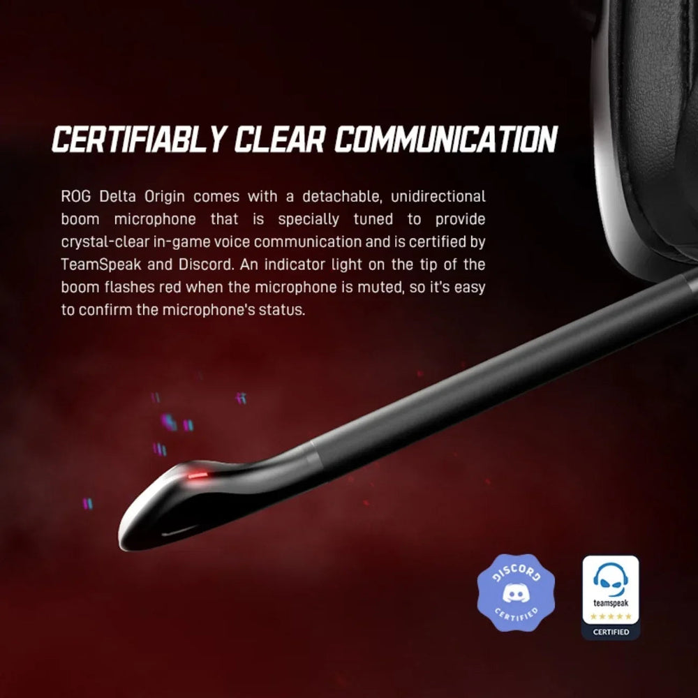 ASUS ROG Delta RGB Gaming Headset - Virtual 7.1 Audio optoeletronics