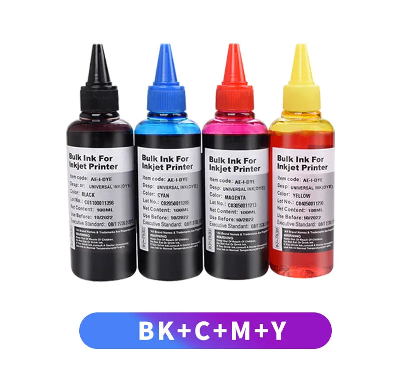 Aomya 4-Color Universal Refill Ink Set - 100ML Bottles optoeletronics