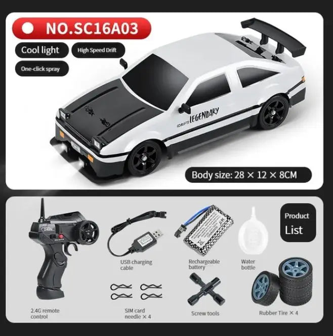 LKCOMO AE86 RC Car - 4WD Remote Control Vehicle optoeletronics