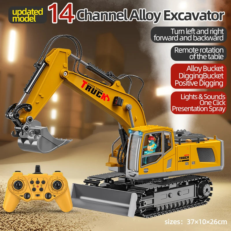 Alloy RC Excavator - Lights and Sound Engineering Vehicle optoeletronics