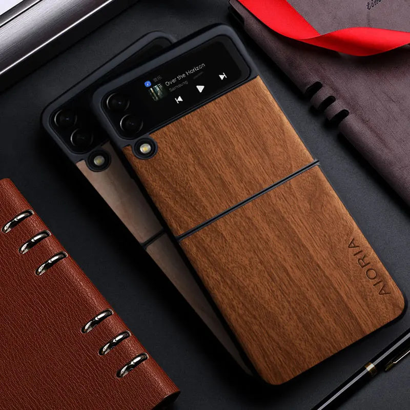 Bamboo Pattern Leather Case for Samsung Galaxy Z Flip - Protective Cover optoeletronics
