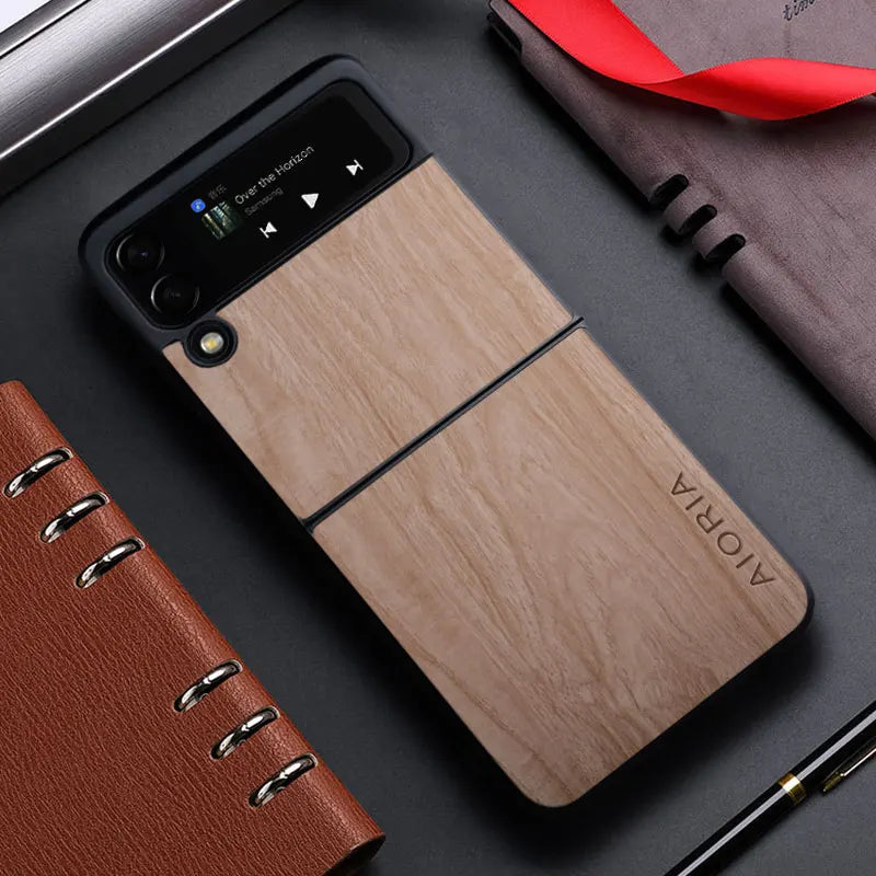 Bamboo Pattern Leather Case for Samsung Galaxy Z Flip - Protective Cover optoeletronics