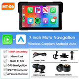 Jansite Motorcycle CarPlay GPS Display - IPX7 Waterproof DVR optoeletronics