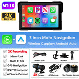 Jansite Motorcycle CarPlay GPS Display - IPX7 Waterproof DVR optoeletronics