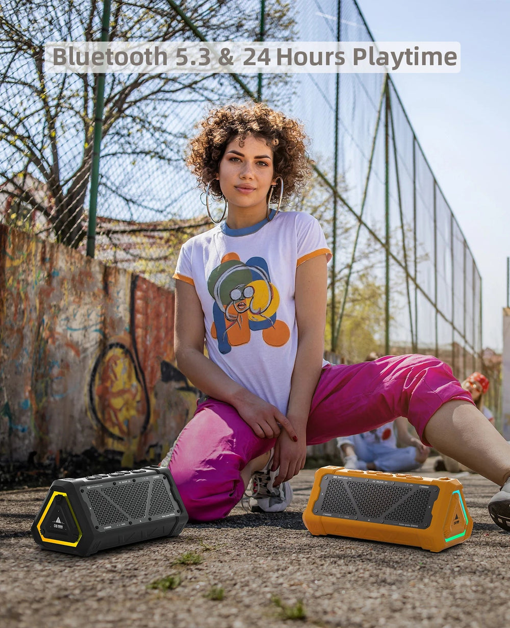 MLOVE P3 40W Bluetooth Speaker - IPX7 Stereo RGB Outdoor Sound optoeletronics