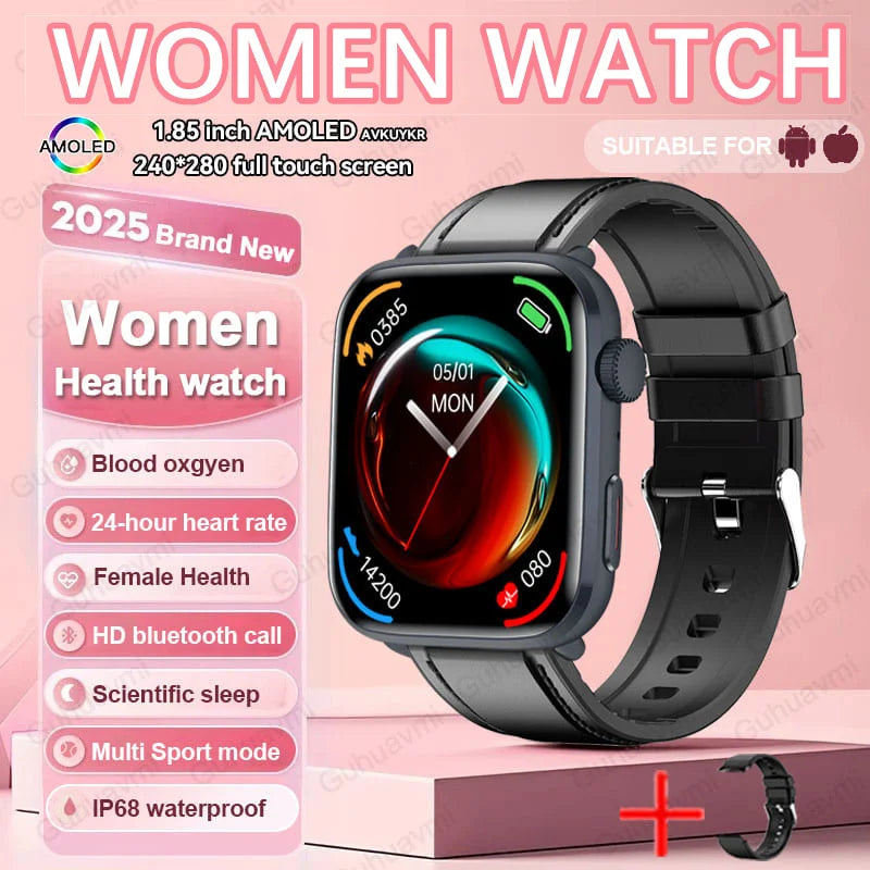 AI Health Smartwatch - HRV, PPG, NFC and IP68 Sports Tracking optoeletronics