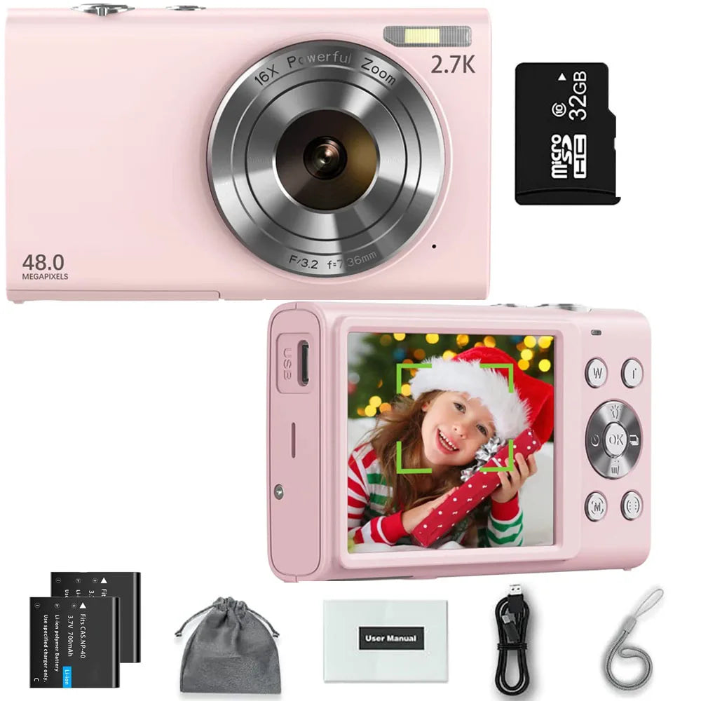 4K 48MP Autofocus Vlogging Camera with 2.8-Inch Display optoeletronics