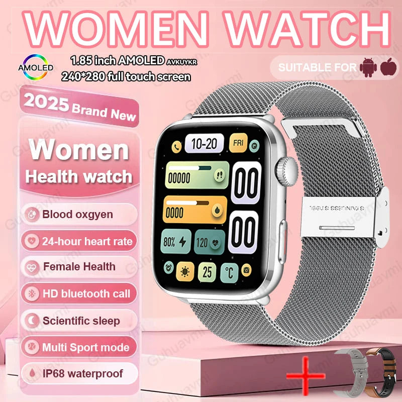 AI Health Smartwatch - HRV, PPG, NFC and IP68 Sports Tracking optoeletronics