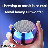 Metal Mini Bluetooth Speaker - Heavy Bass Portable Stereo Audio optoeletronics