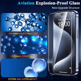 4-Pack Tempered Glass Screen Protector for iPhone - Clear HD Film optoeletronics