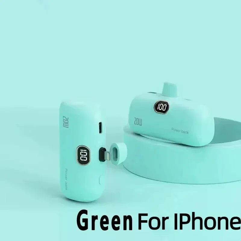 Mini Power Bank with Built-In Cables - Fast Charging Battery Pack optoeletronics