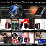 ECG Health Smart Watch - Heart Analysis, Blood Pressure and Bluetooth Call optoeletronics