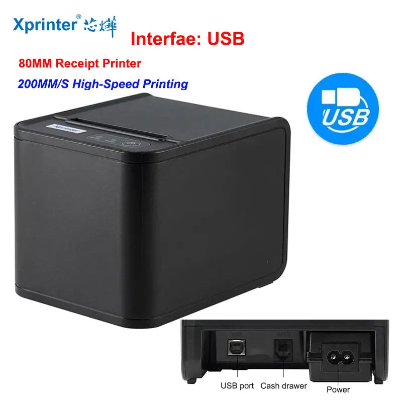 Xprinter XP-80T 80mm Thermal Receipt Printer - USB LAN optoeletronics