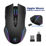 Silent Rechargeable Wireless Mouse with USB-C Support and touch screen display showing statistics.