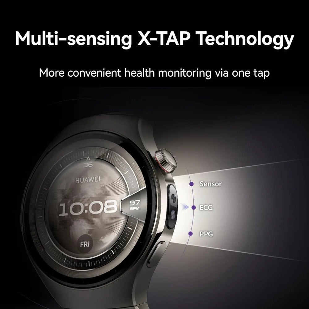Huawei Watch 5 eSIM Smartwatch - X-TAP Health Monitoring and Blood Oxygen optoeletronics