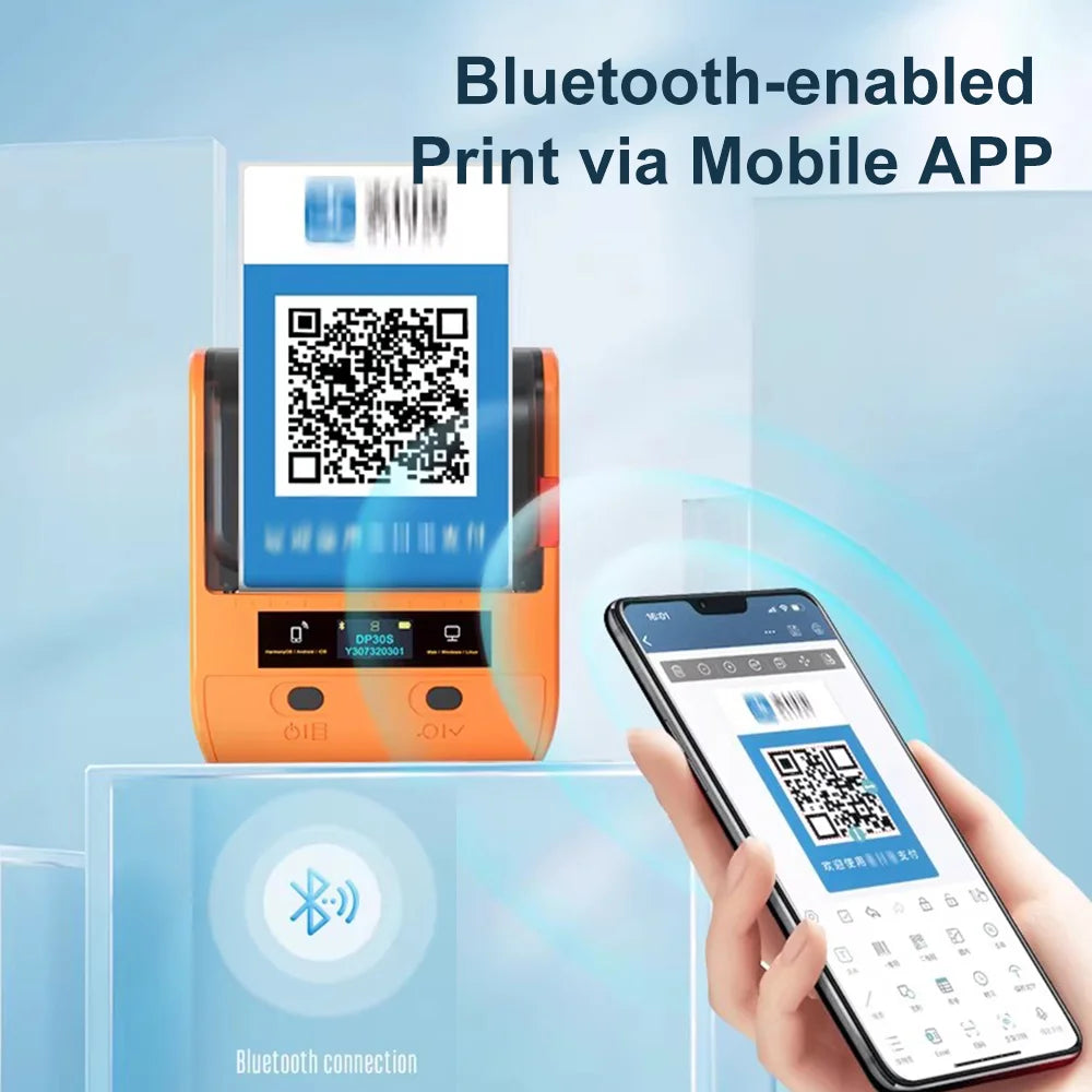 DETONGER DP30S Thermal Label Printer - Bluetooth 28-80mm optoeletronics